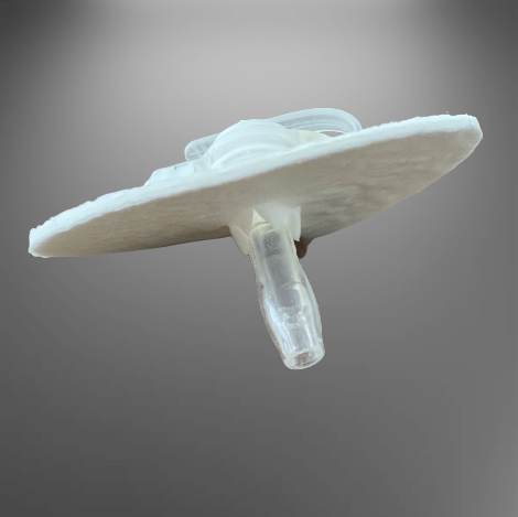 Standard pell brand pegpad around a button tube